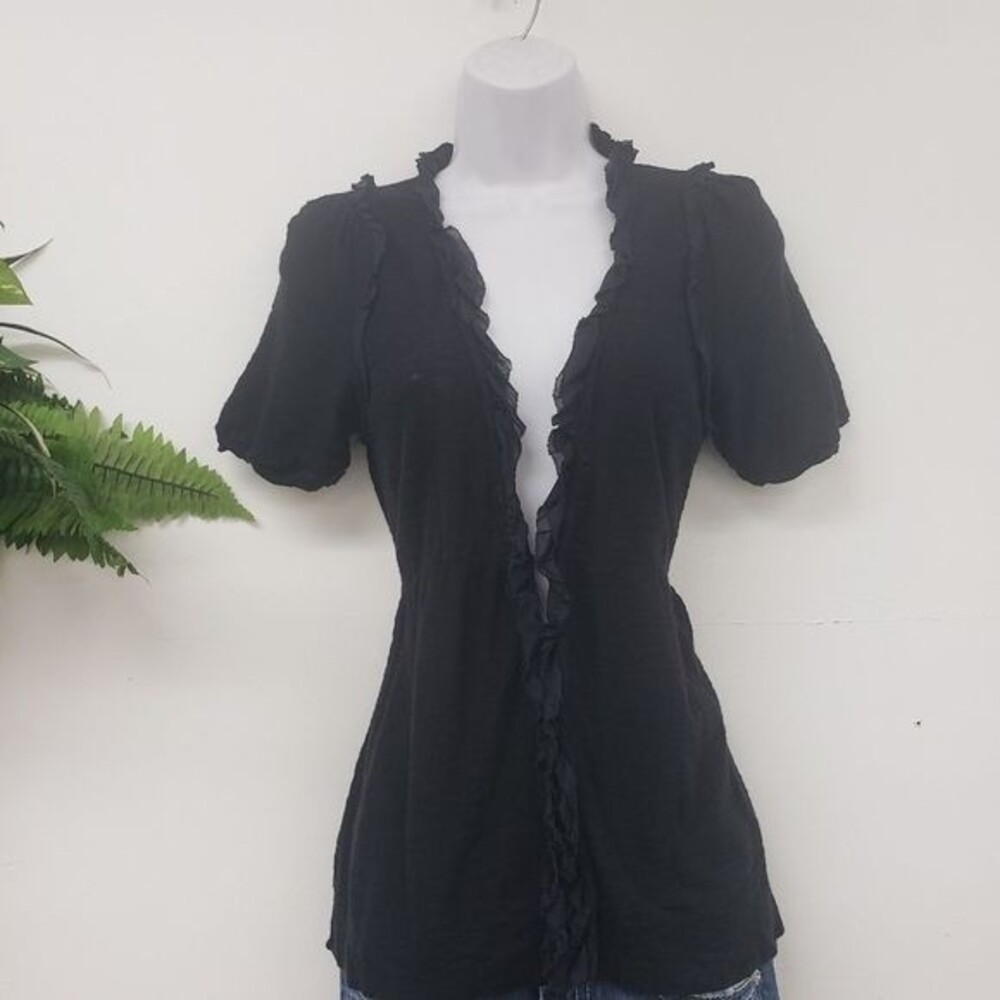 Anthropologie Moth Ruffle Cardigan Size Medium